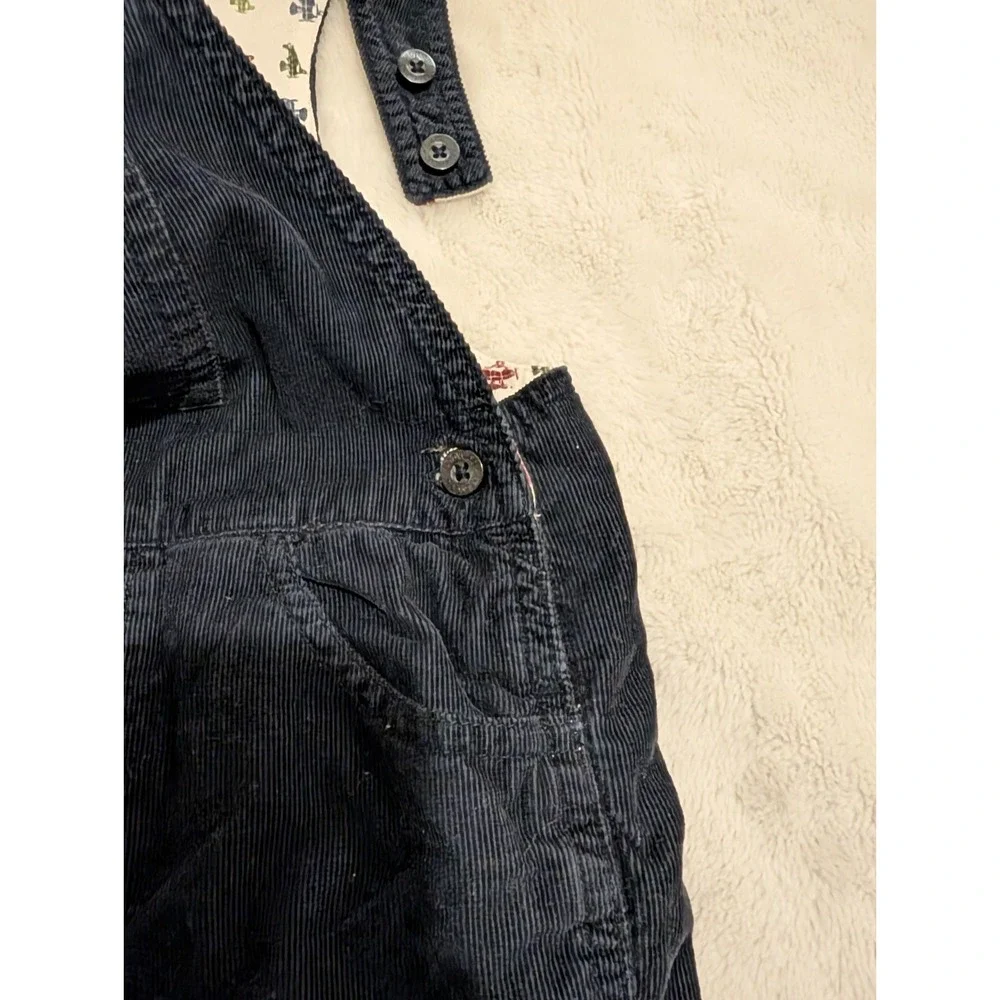 Vtg Baby GAP Y2K Soft Corduroy Navy Overalls & One Piece Airplane Shirt 12-18 mo